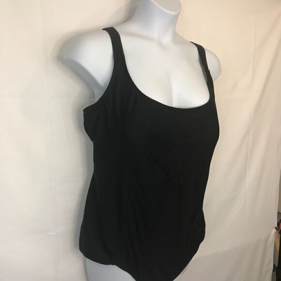 Swim 365 One Piece Swimsuit Black 24W - Picture 2 of 16